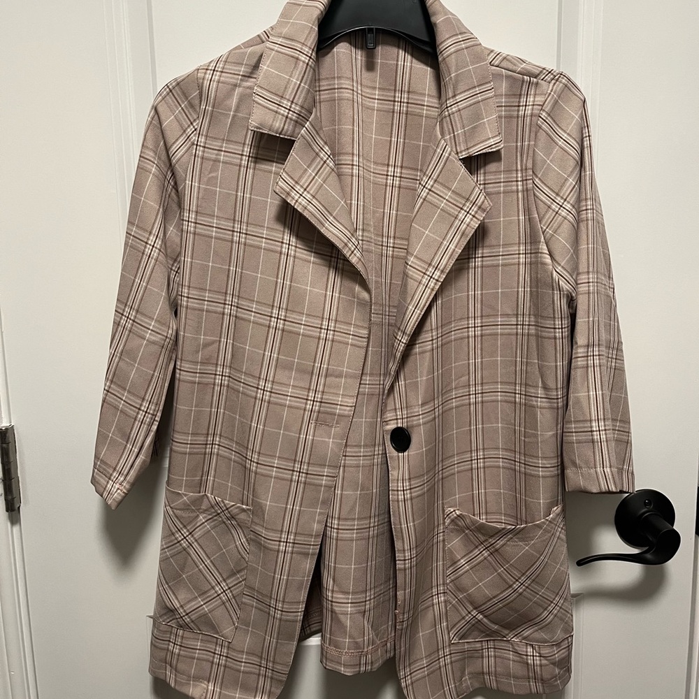 shein quarter sleeve blazer